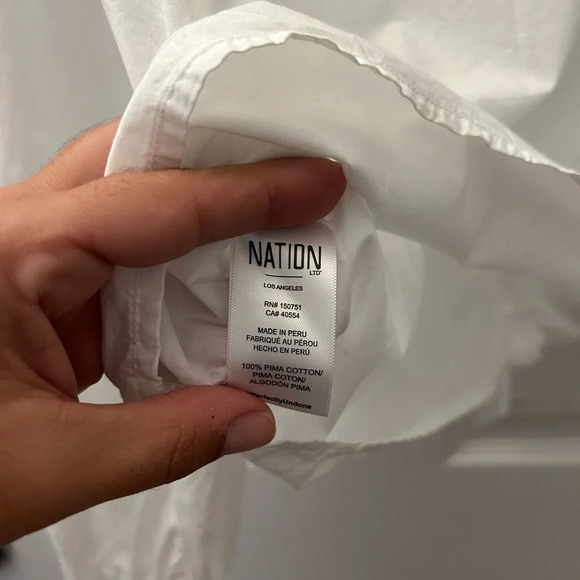 Nation LTD Chantelle Victorian Crop white Blouse- size xsmall - Picture 9 of 9